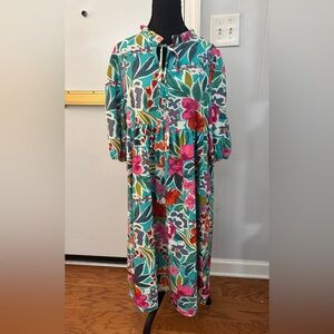 Floral Multicolor Women's Dress